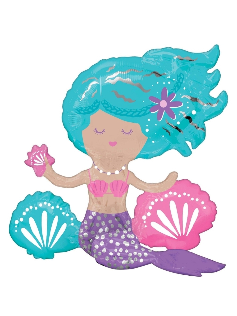 Mermaid Air-Filled Decoration - Blue & Pink